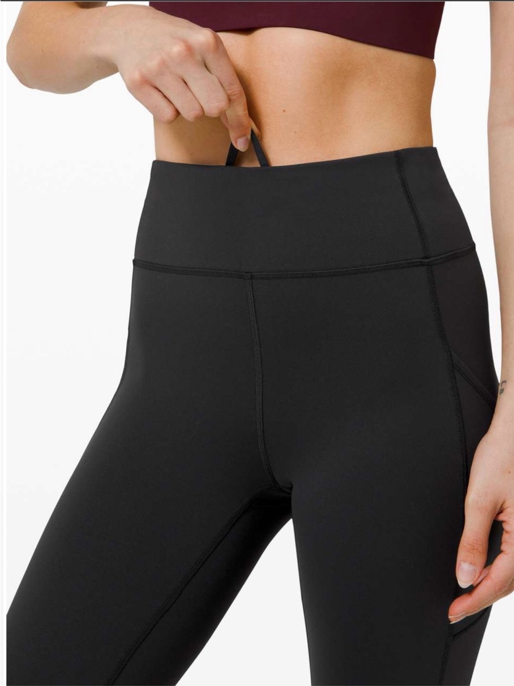 lululemon Invigorate Black High-Rise Pocket Leggings with Drawcord